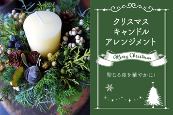【オープンセミナー】聖なる夜を華やかに！クリスマスキャンドルアレンジメント