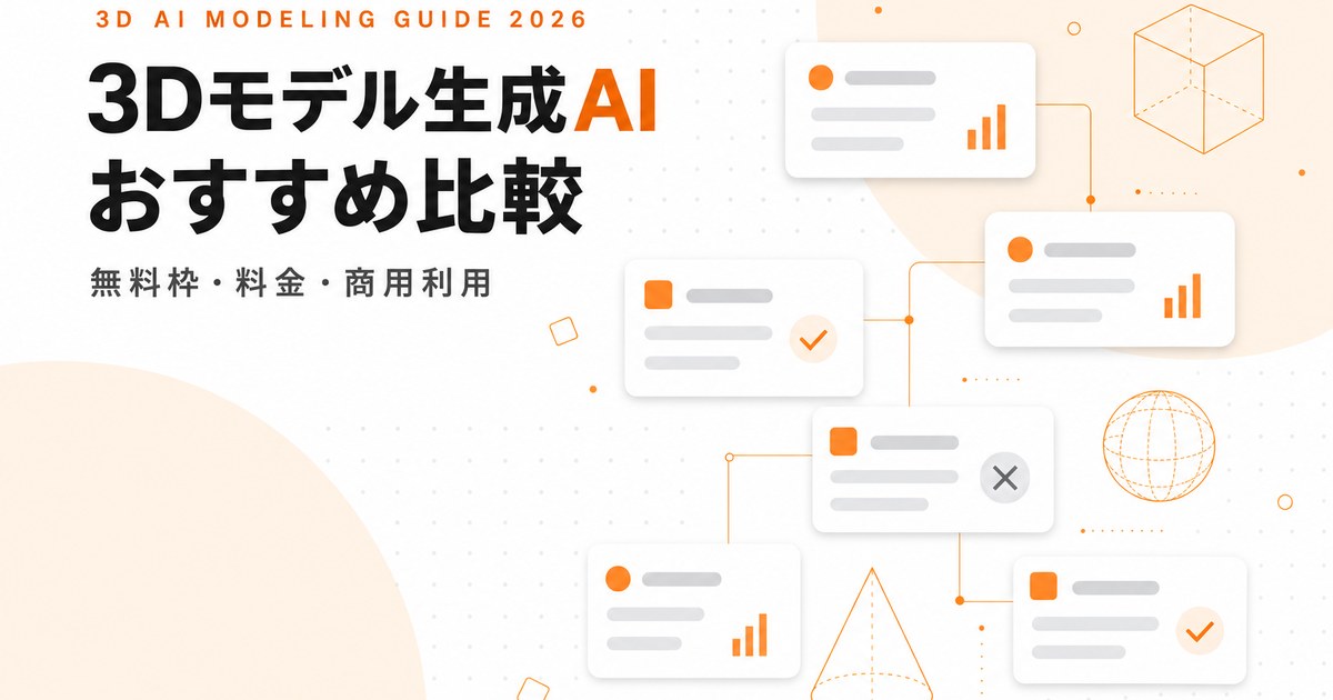 3Dモデル生成AIおすすめ比較　無料と商用利用