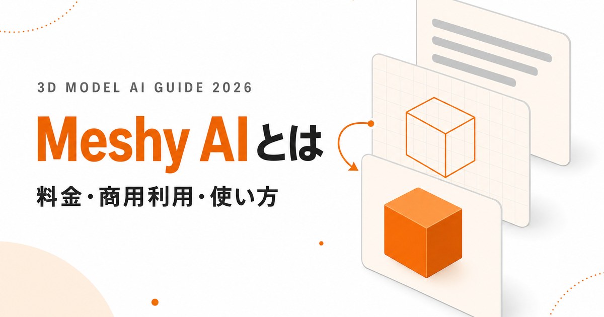Meshy AIとは？料金・商用利用・使い方