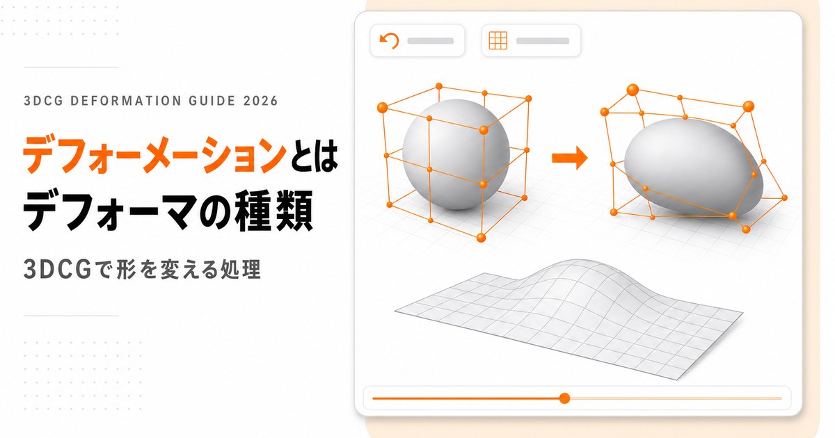 デフォーメーションとは｜3DCGの意味とデフォーマの種類