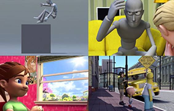 キャラクターの表情やしぐさを3DCGに展開していくフローを学ぶテクニカル科目