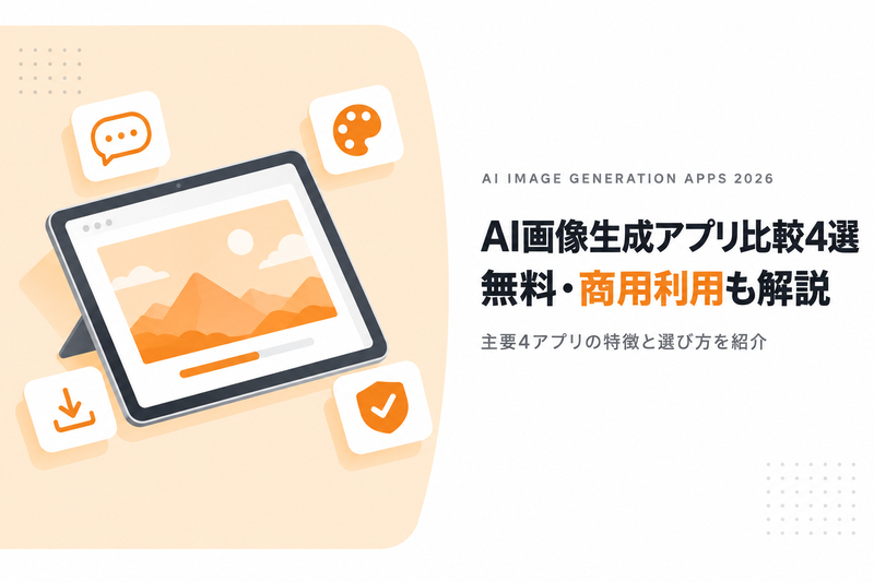AI画像生成アプリ比較4選｜無料・商用利用も解説