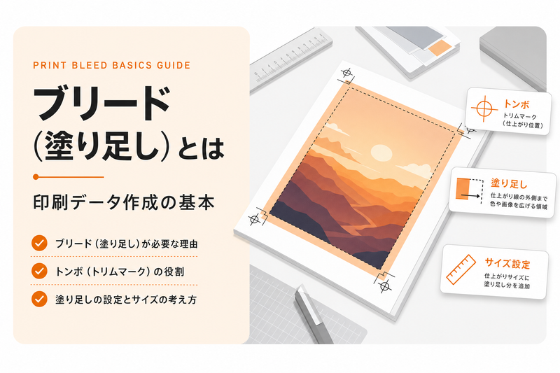 ブリード（塗り足し）とは｜印刷データ作成の基本とサイズ設定