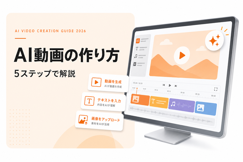 AI動画の作り方5ステップ｜初心者向け完全ガイド【2026年】