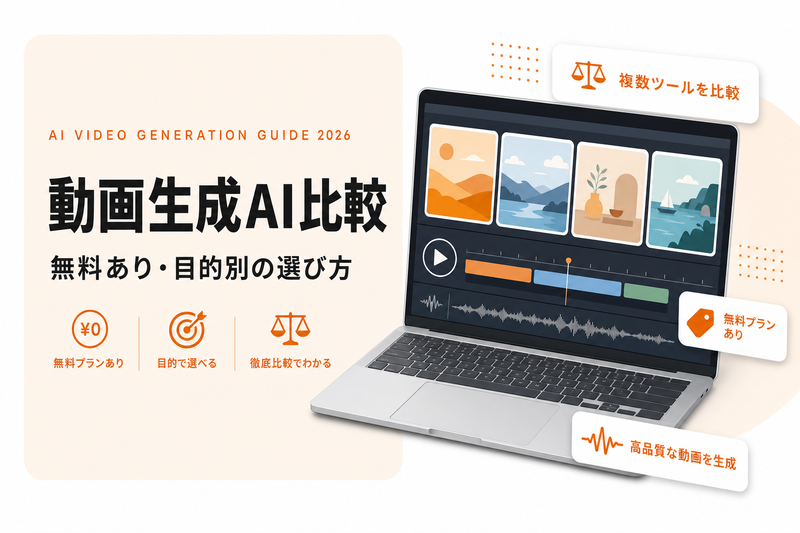 動画生成AIおすすめ比較【2026年最新/無料あり】