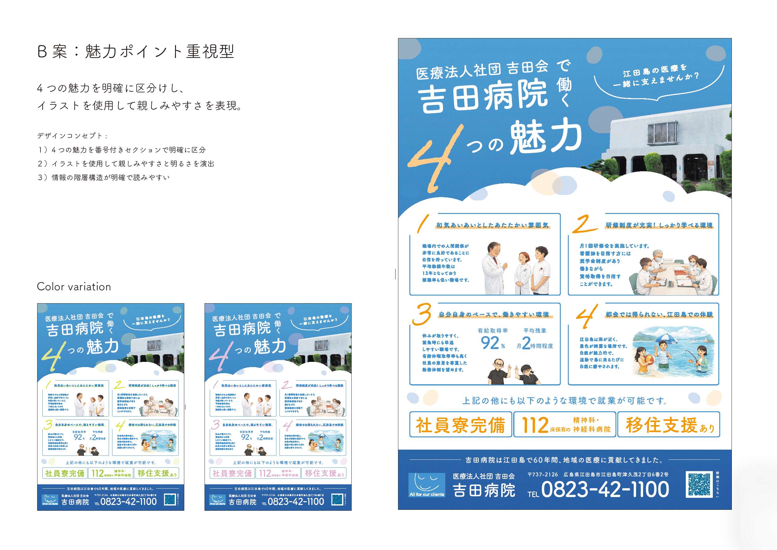 STUDIO広島卒業生が医療法人社団 吉田会 吉田病院のポスター制作を担当