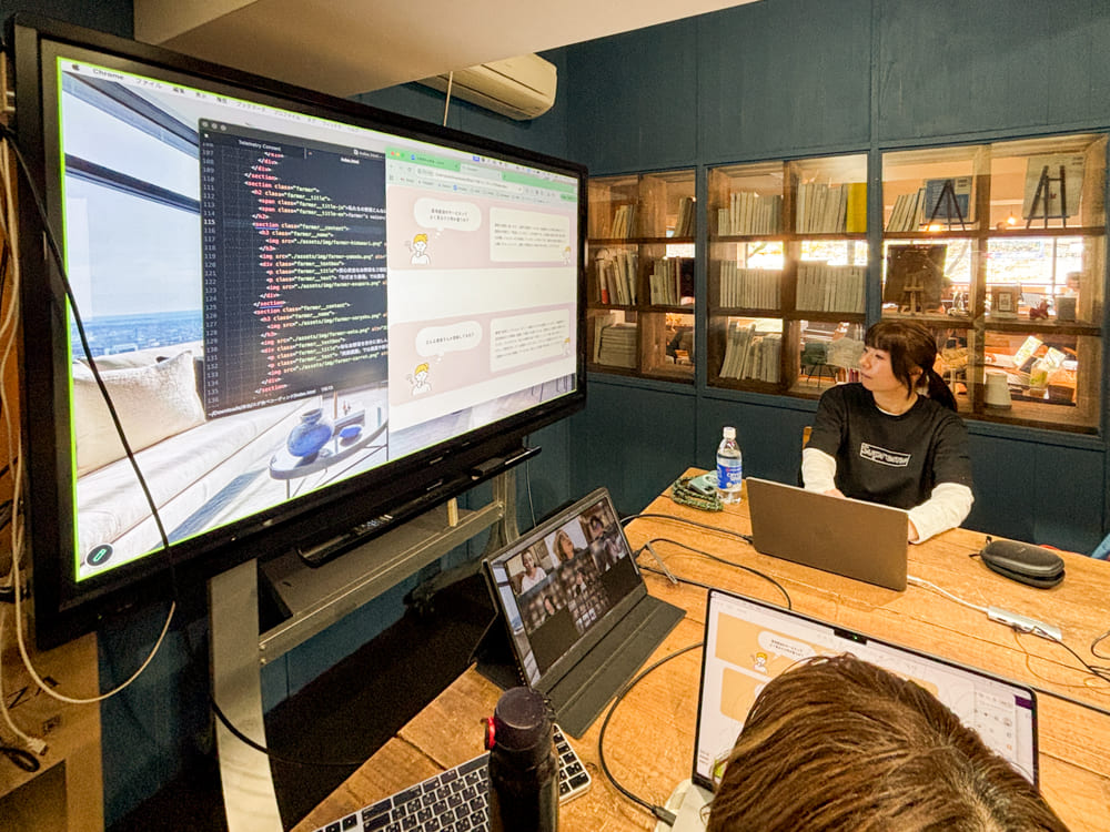 Webデザイナー専攻 主婦・ママクラス1月生「中間課題コーディング講評会」レポート