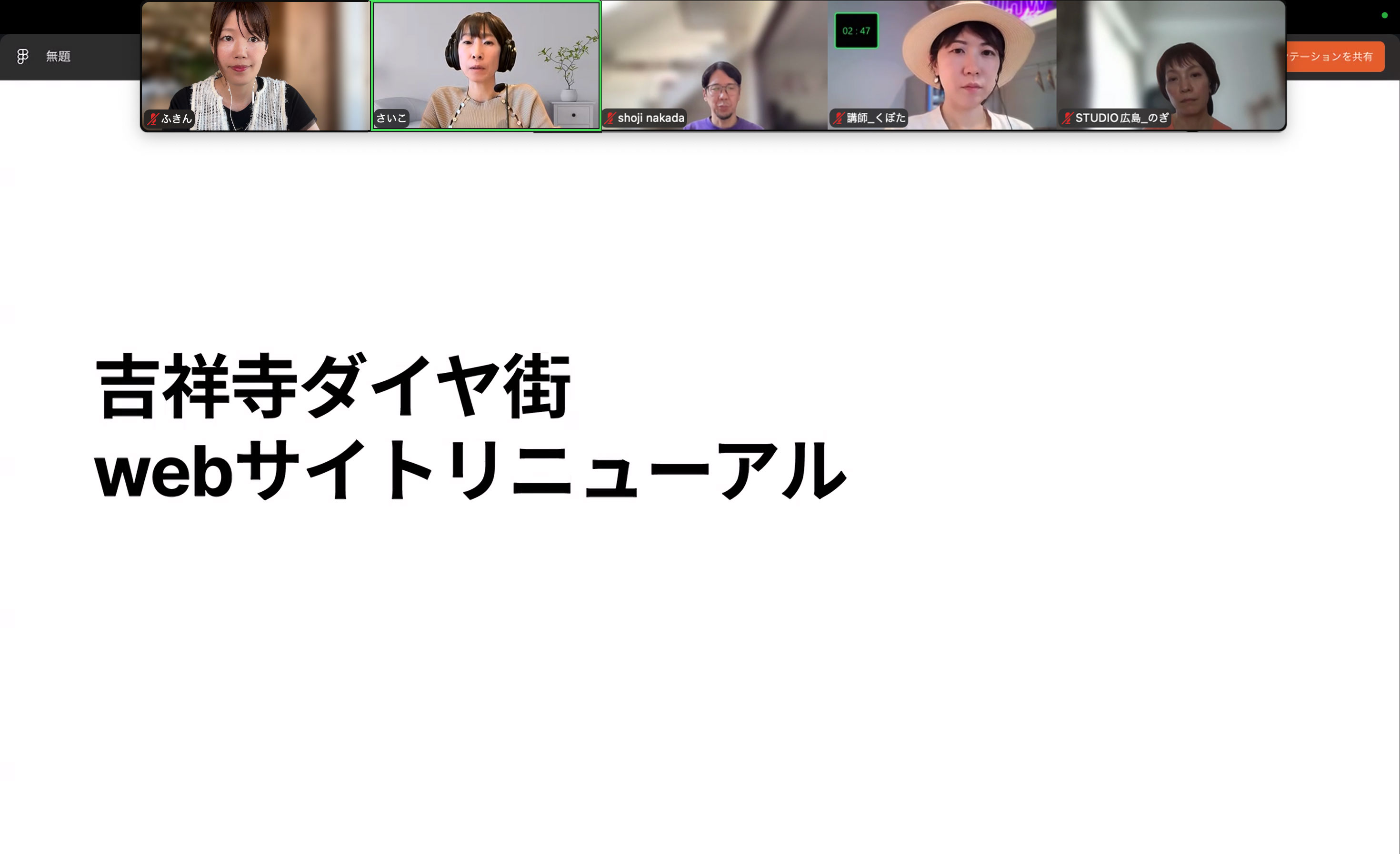 地域課題をWebデザインで解決する力を育てる！吉祥寺ダイヤ街商店街の情報設計＆デザイン講評会を開催｜地域のみらい講座第5期