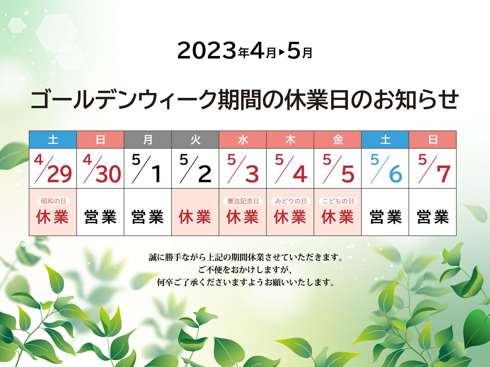 2023年GW