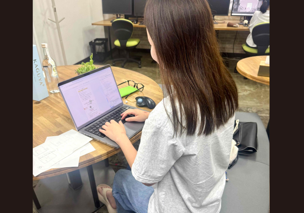 課題に取り組む姿