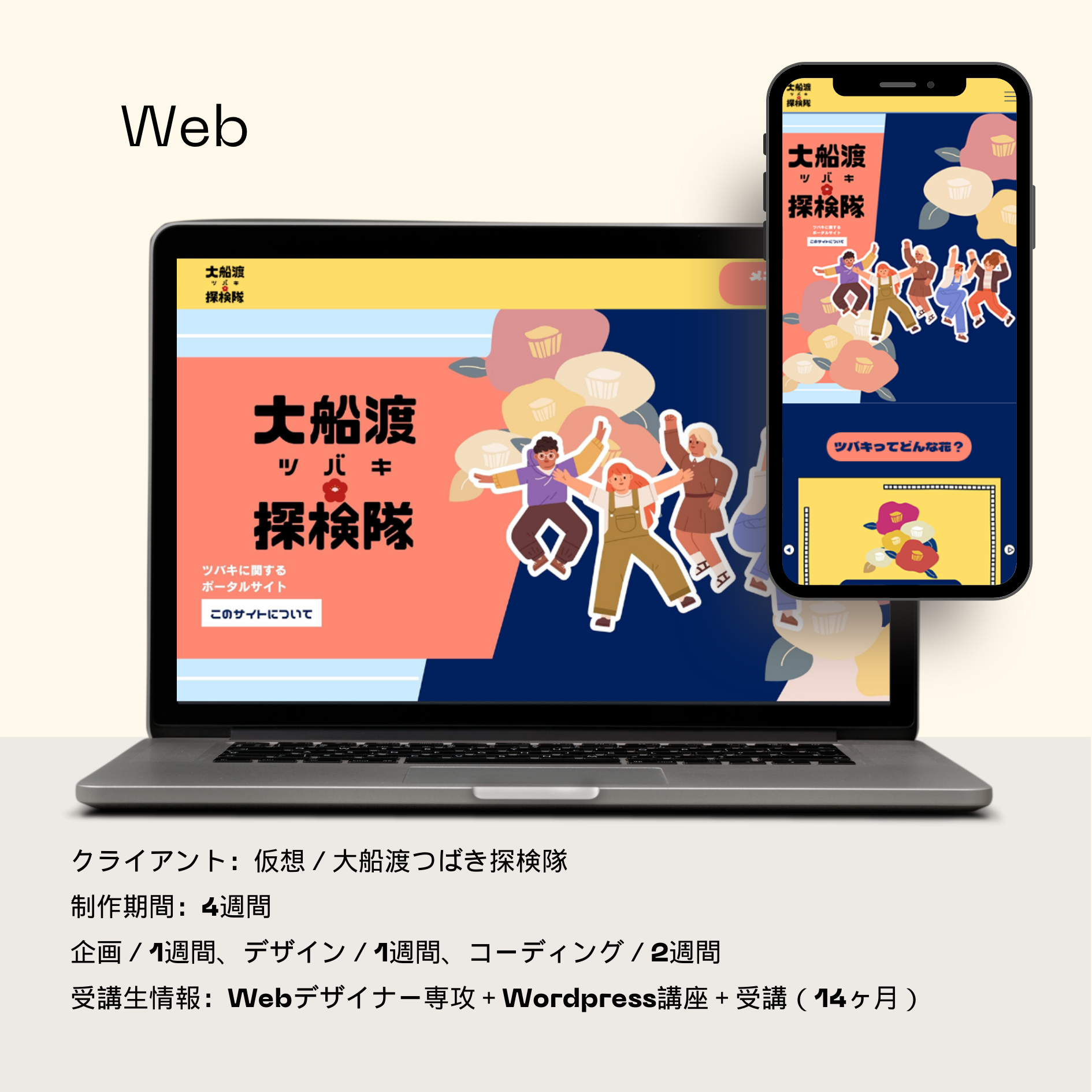 大船橋つばき探検隊のwebサイト