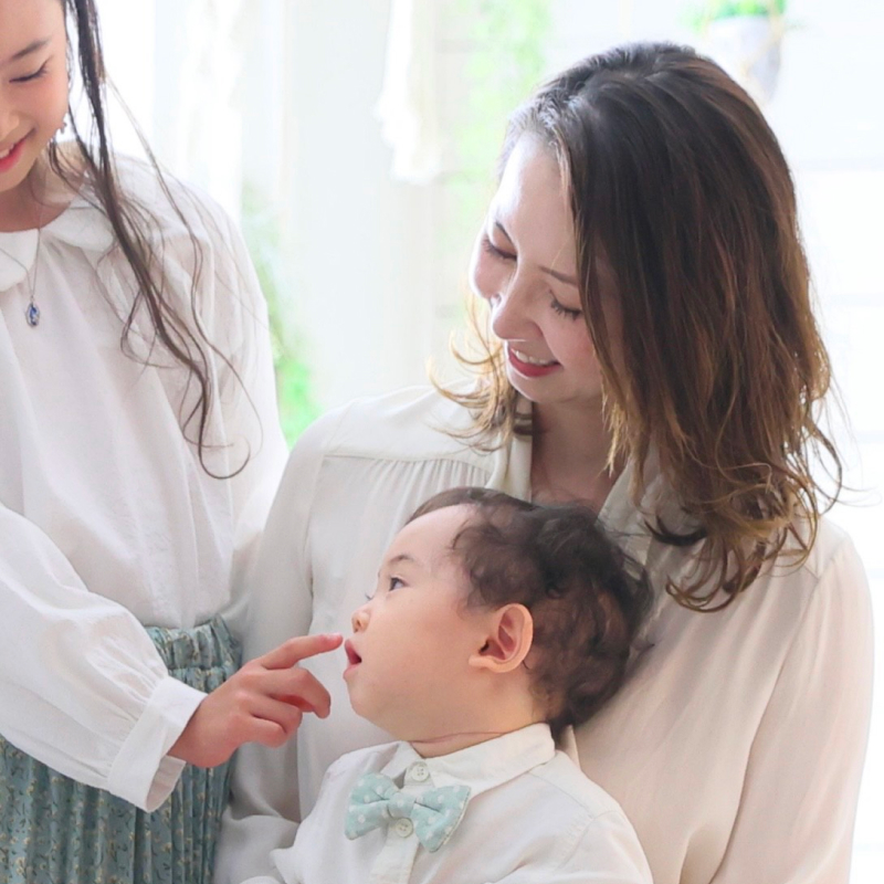 Chiekoさんとご家族の様子