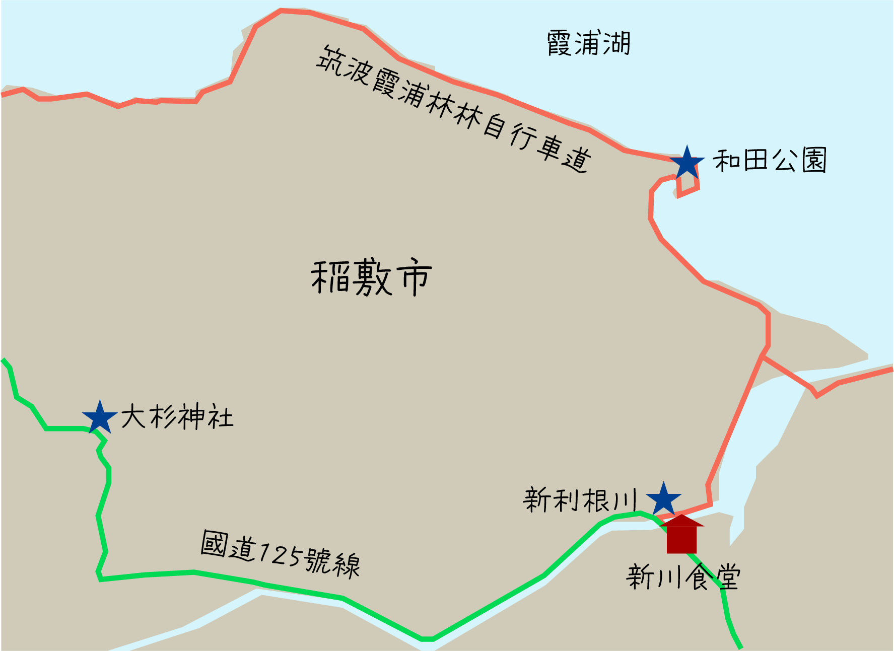 稲敷市の地図