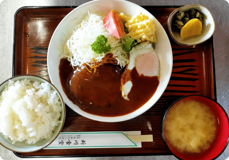 デミソースハンバーグ定食