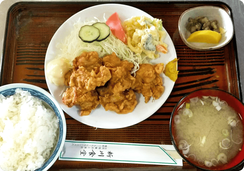 鶏のから揚げ定食
