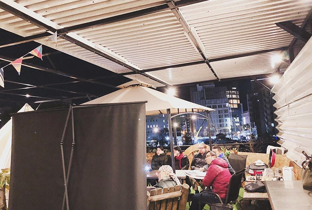 打ち合わせ後にBBQ